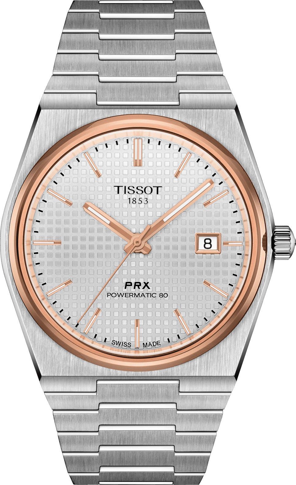 Tissot T-Classic Tissot PRX Silver Dial 40 mm Automatic Watch For Men - 1