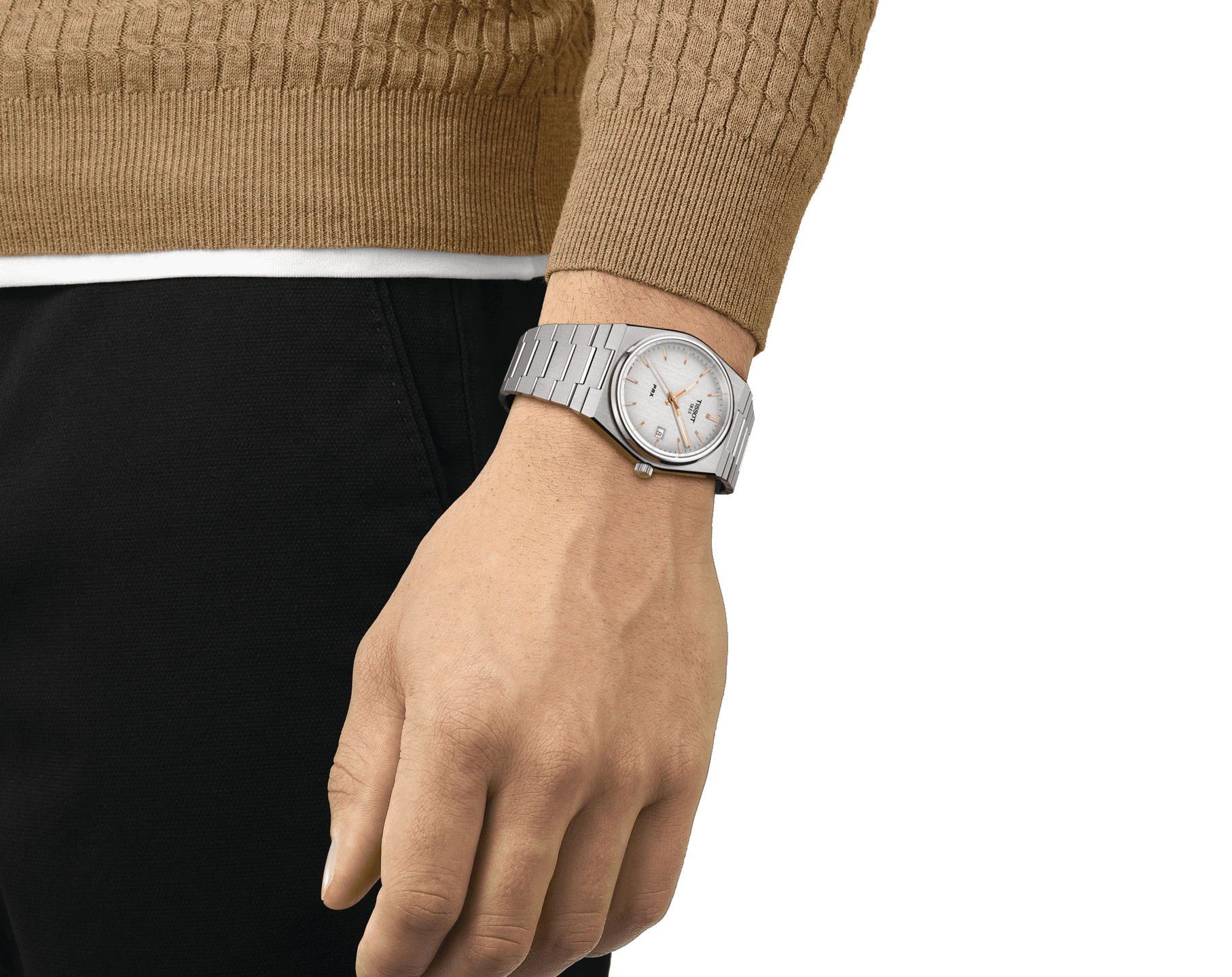 Tissot T-Classic Tissot PRX Silver Dial 40 mm Quartz Watch For Men - 4