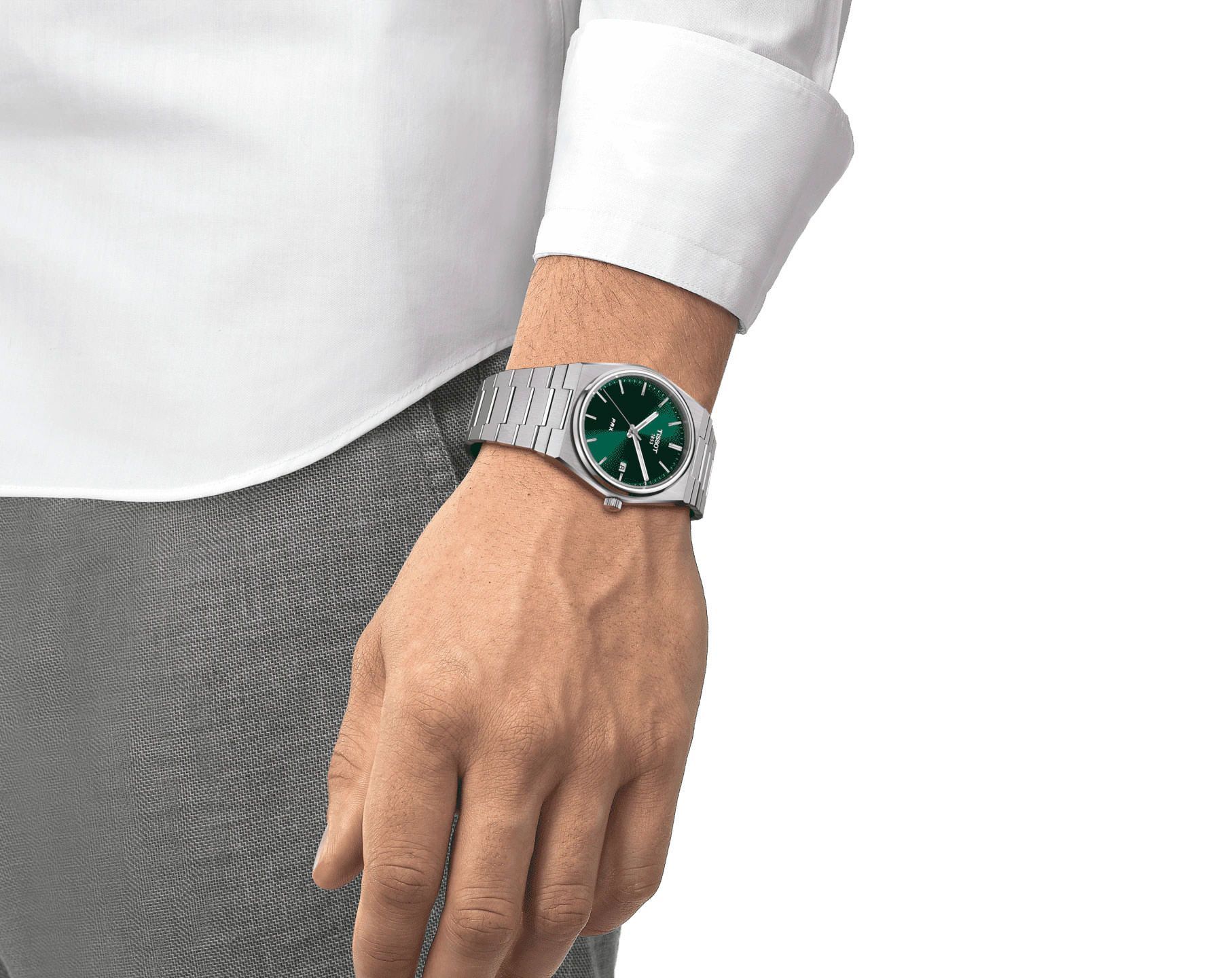 Tissot T-Classic Tissot PRX Green Dial 40 mm Quartz Watch For Men - 4