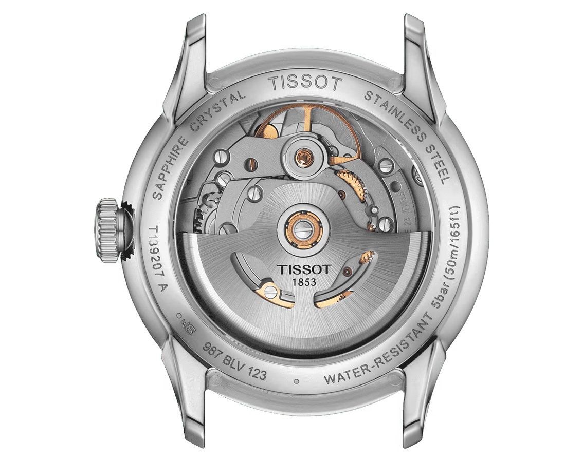 Tissot T-Classic Tissot Chemin Des Tourelles Blue Dial 34 mm Automatic Watch For Women - 5
