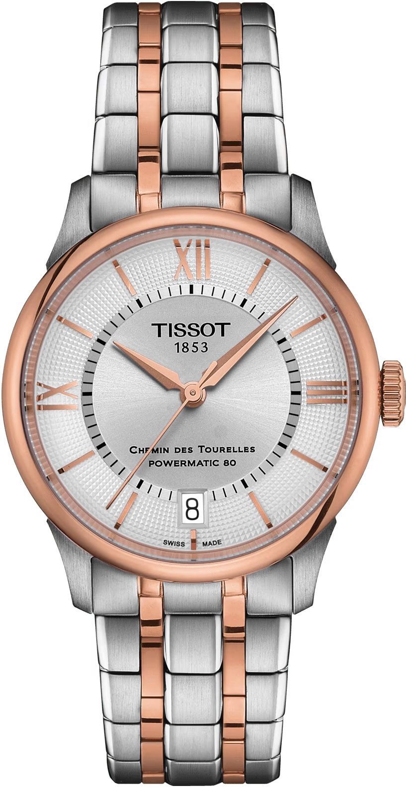 Tissot T-Classic Tissot Chemin Des Tourelles Silver Dial 34 mm Automatic Watch For Women - 1