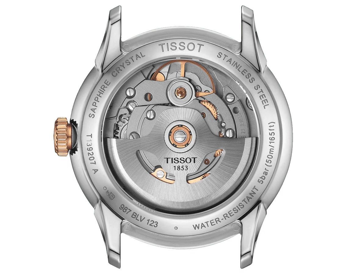 Tissot T-Classic Tissot Chemin Des Tourelles Silver Dial 34 mm Automatic Watch For Women - 3