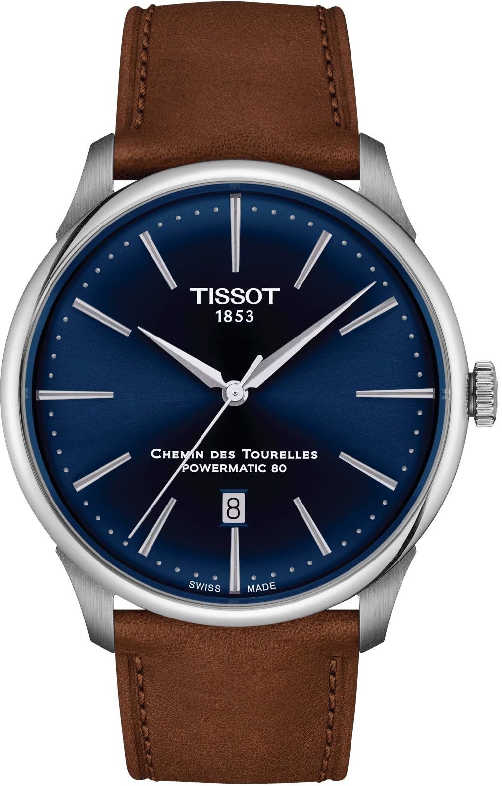 Tissot T-Classic Tissot Chemin Des Tourelles Blue Dial 42 mm Automatic Watch For Men - 1