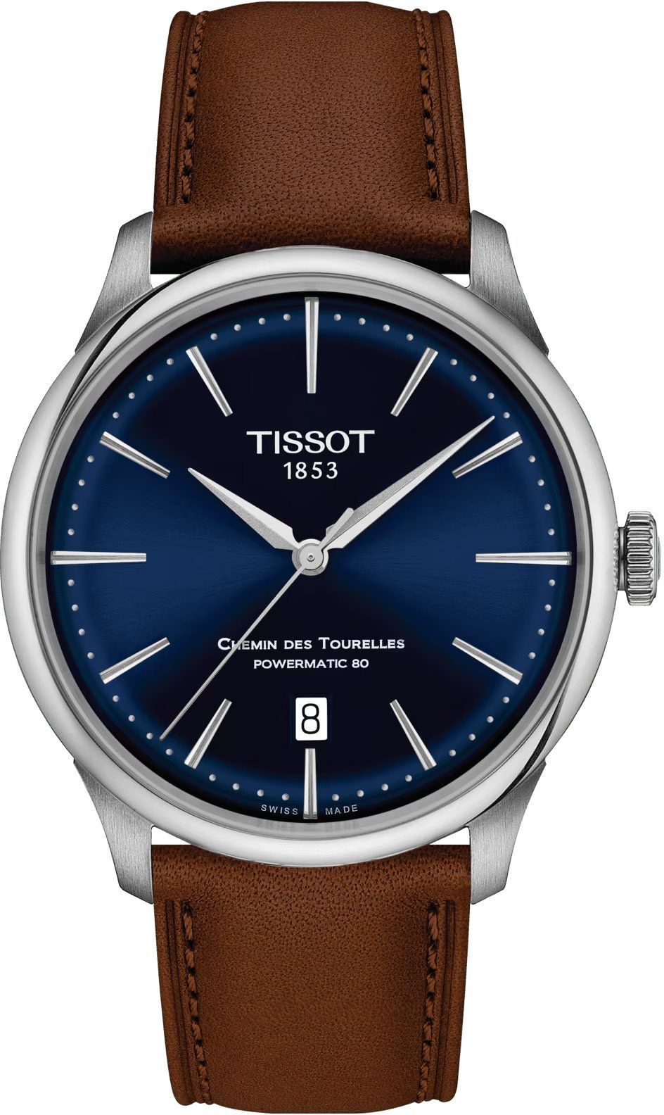 Tissot T-Classic Tissot Chemin Des Tourelles Blue Dial 39 mm Automatic Watch For Unisex - 1