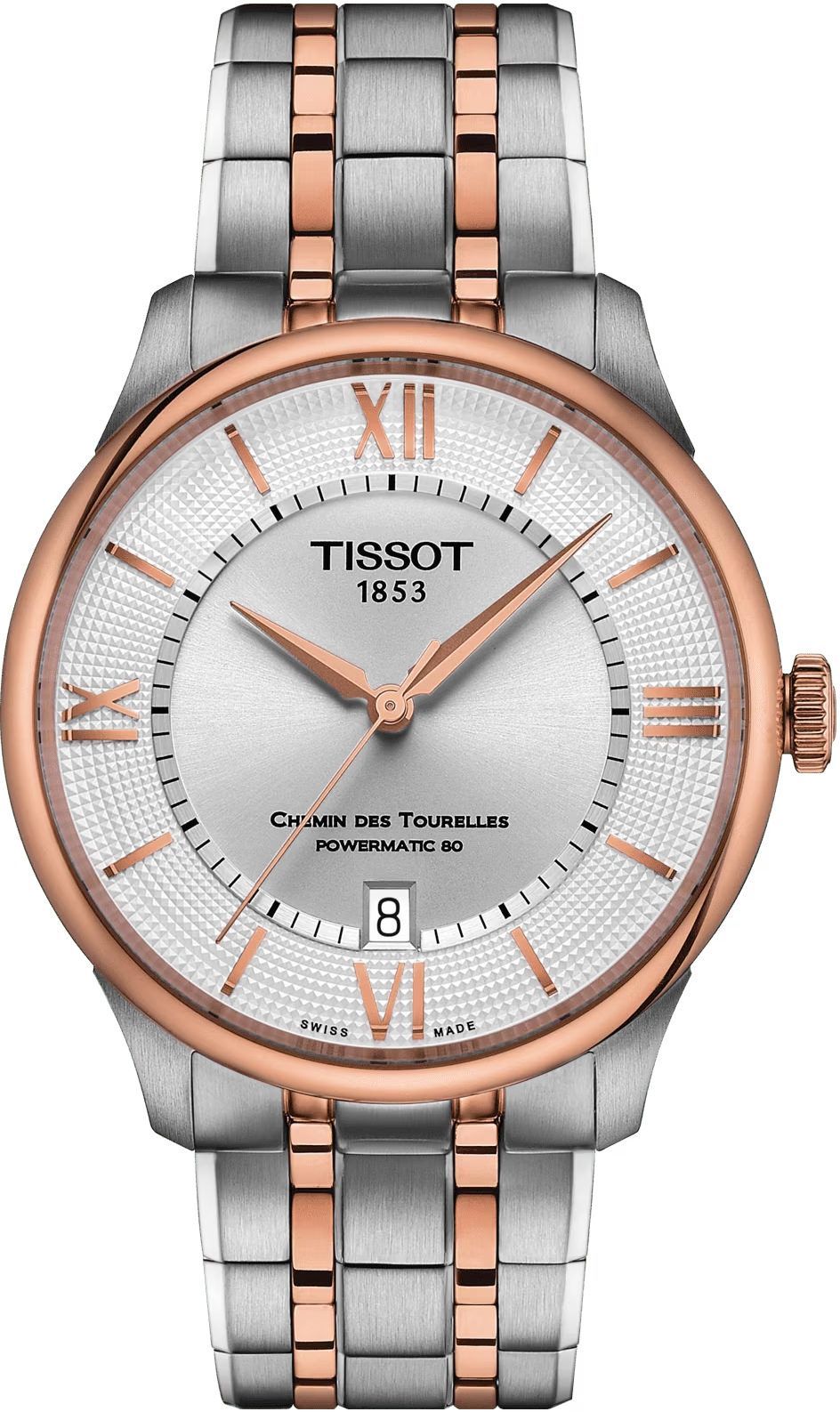 Tissot T-Classic Tissot Chemin Des Tourelles Silver Dial 39 mm Automatic Watch For Unisex - 1