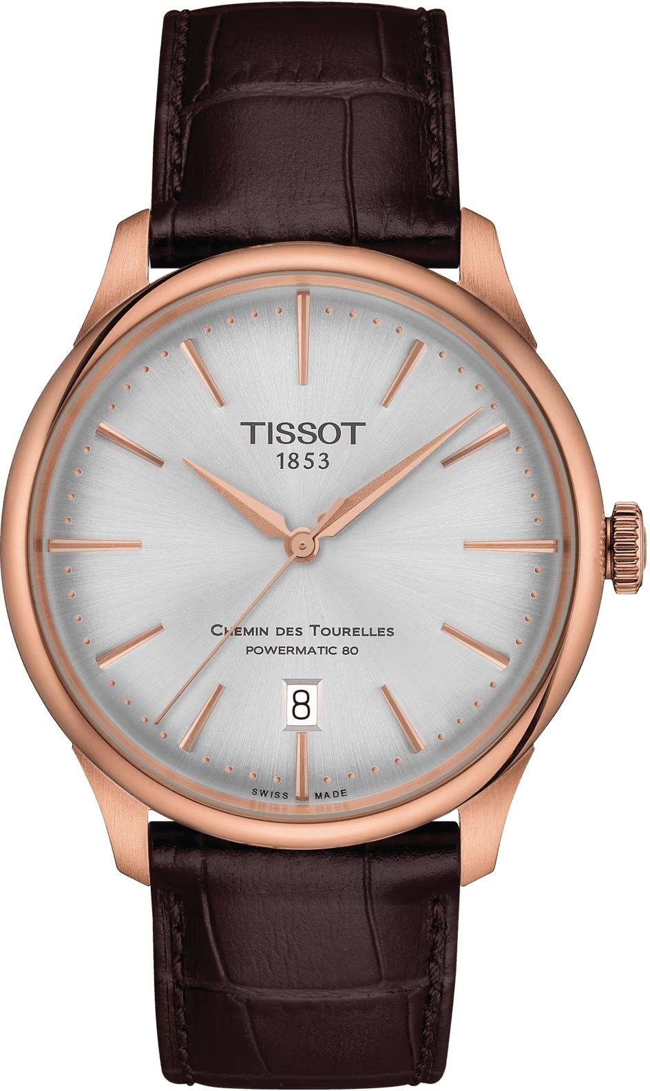 Tissot T-Classic Tissot Chemin Des Tourelles Silver Dial 39 mm Automatic Watch For Unisex - 1