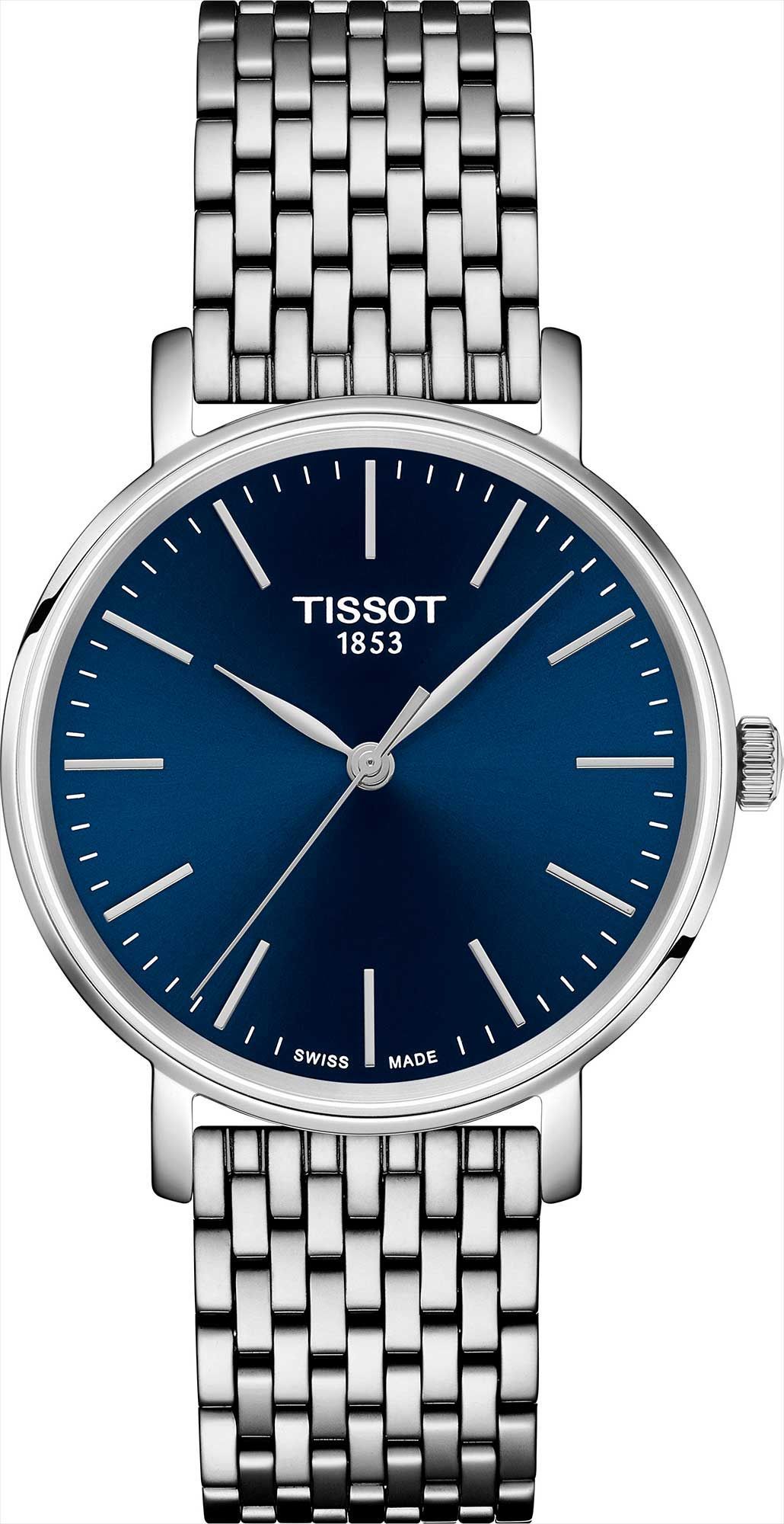 Tissot T-Classic Tissot Everytime Blue Dial 34 mm Quartz Watch For Women - 1