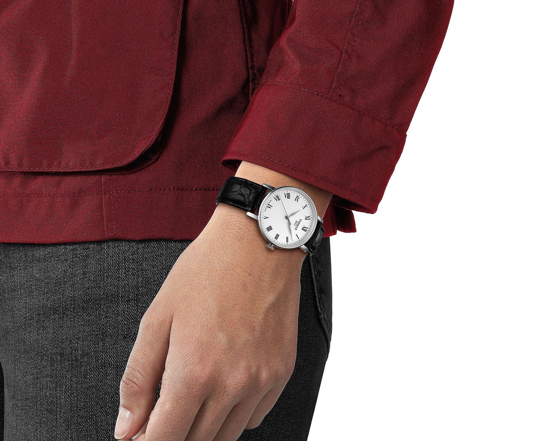 Tissot T-Classic Tissot Everytime Silver Dial 34 mm Quartz Watch For Women - 4