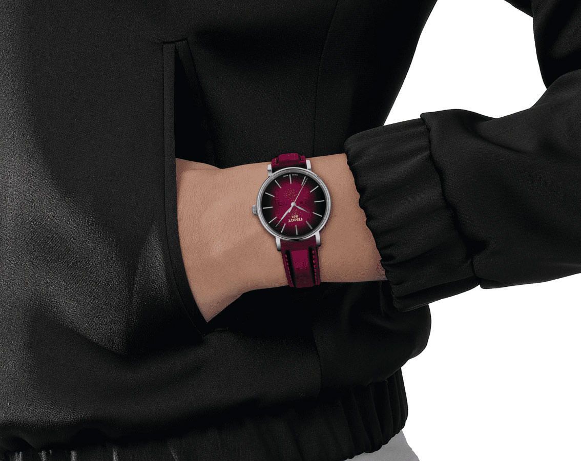Tissot T-Classic Tissot Everytime Black & Pink Dial 34 mm Quartz Watch For Women - 4