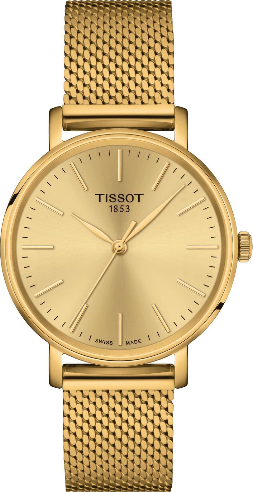 Tissot T-Classic Tissot Everytime Champagne Dial 34 mm Quartz Watch For Women - 1