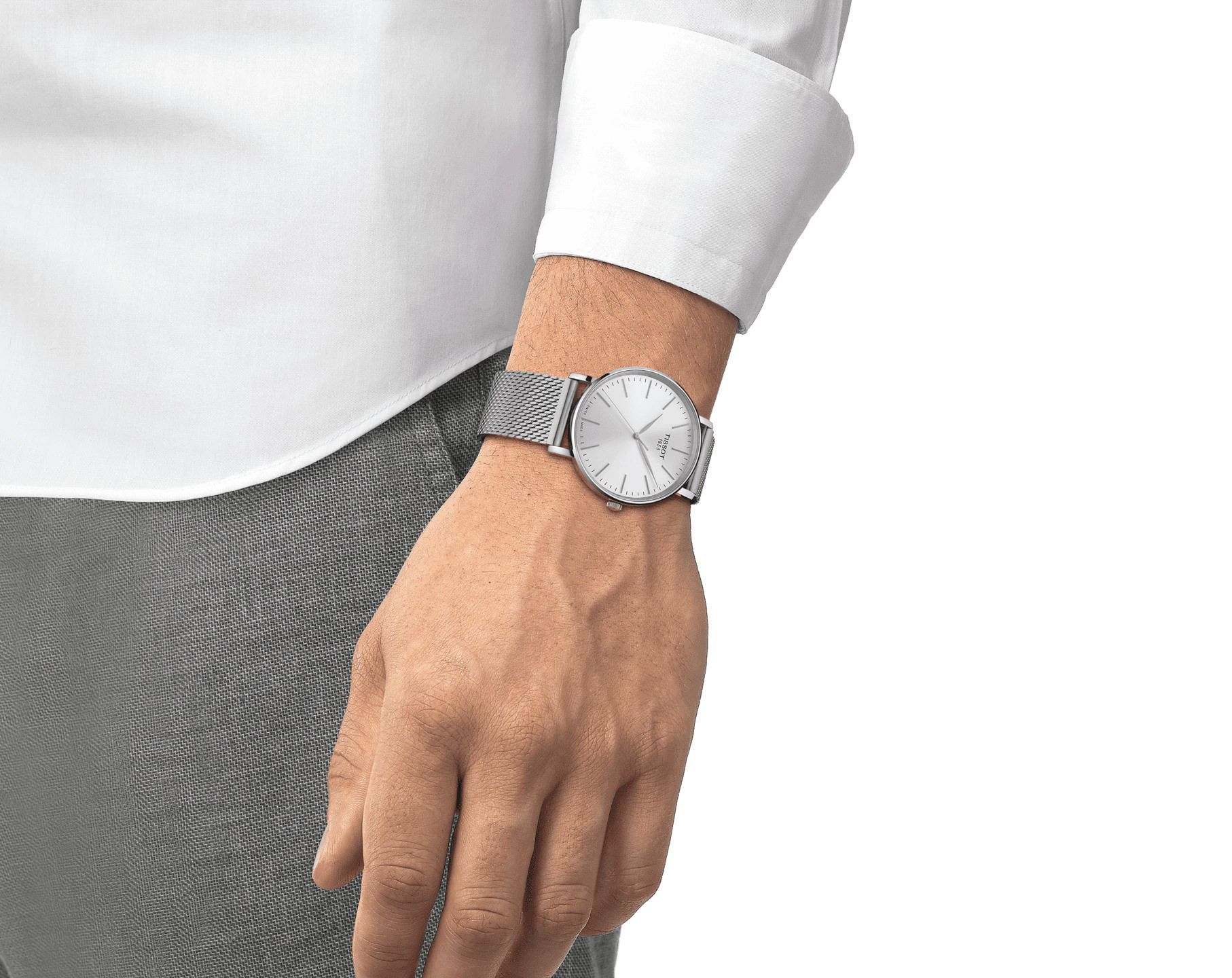 Tissot T-Classic Tissot Everytime White Dial 25.6 mm Quartz Watch For Men - 4