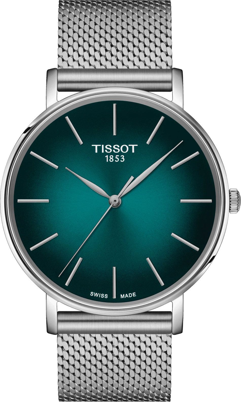 Tissot T-Classic Tissot Everytime Green Dial 25.6 mm Quartz Watch For Men - 1