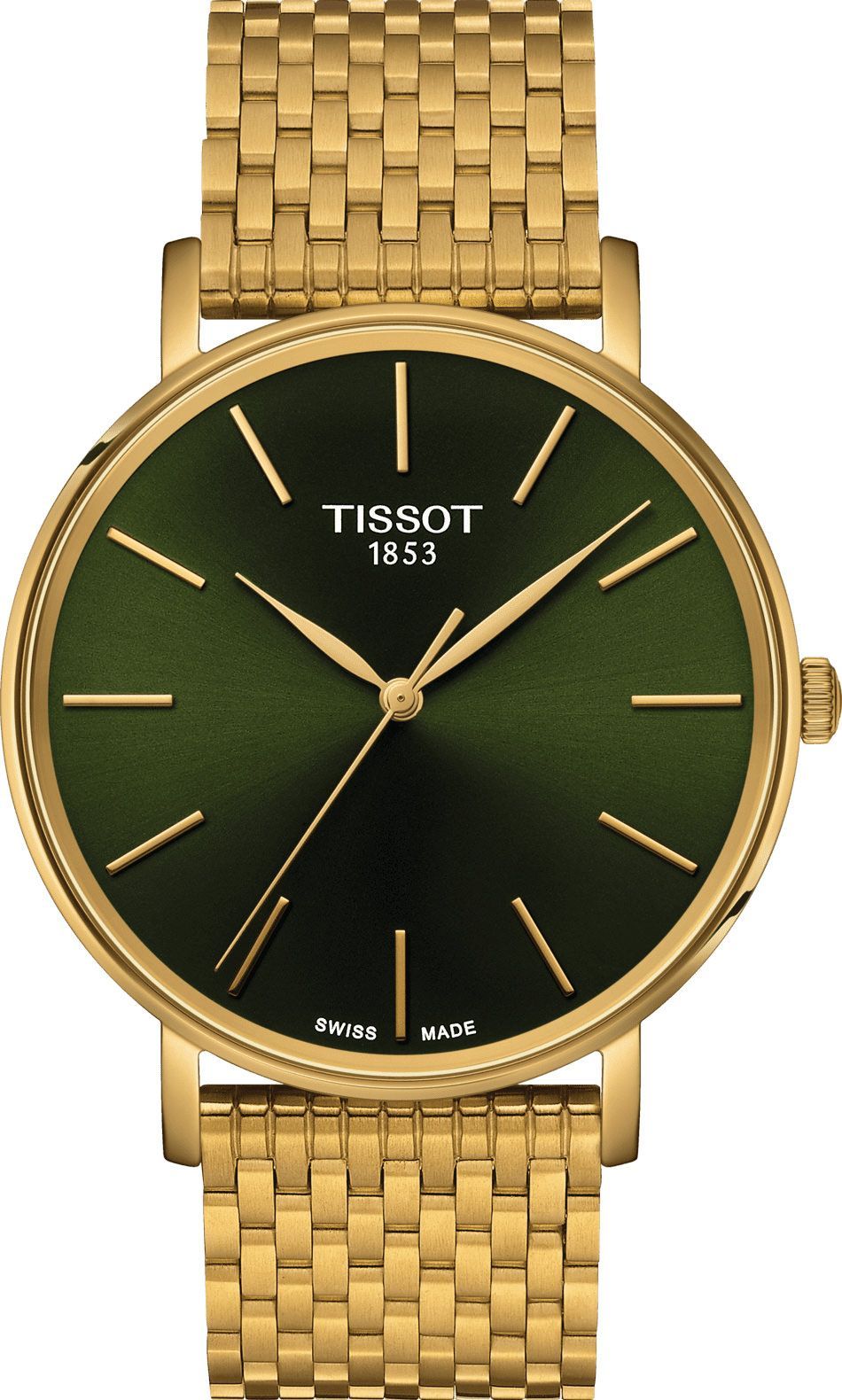 Tissot T-Classic Tissot Everytime Green Dial 40 mm Quartz Watch For Men - 1