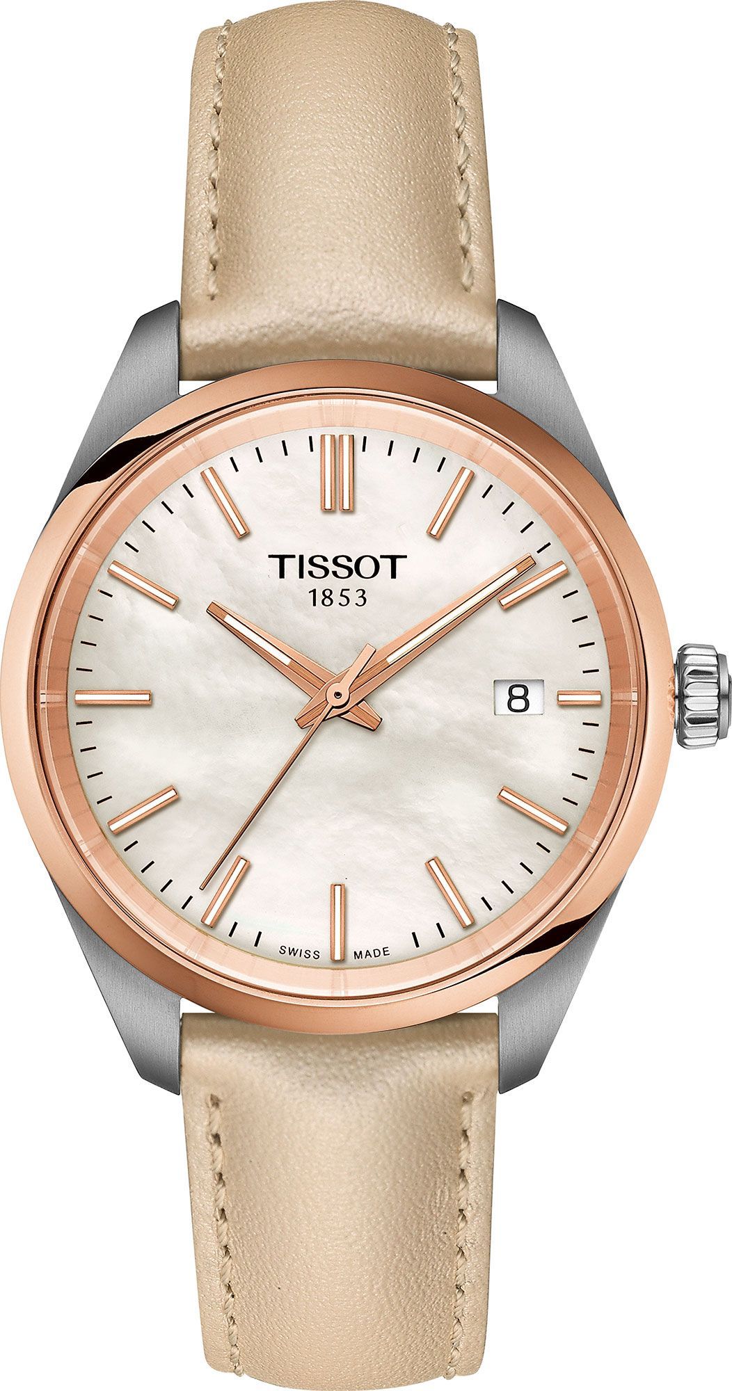 Tissot T-Classic Tissot PR 100 White MOP Dial 34 mm Quartz Watch For Women - 1