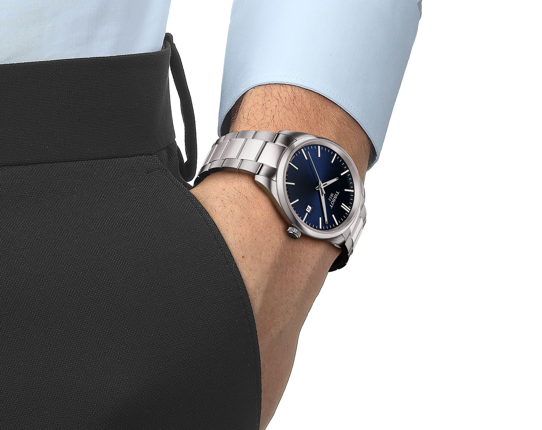 Tissot T-Classic Tissot PR 100 Blue Dial 40 mm Quartz Watch For Men - 6