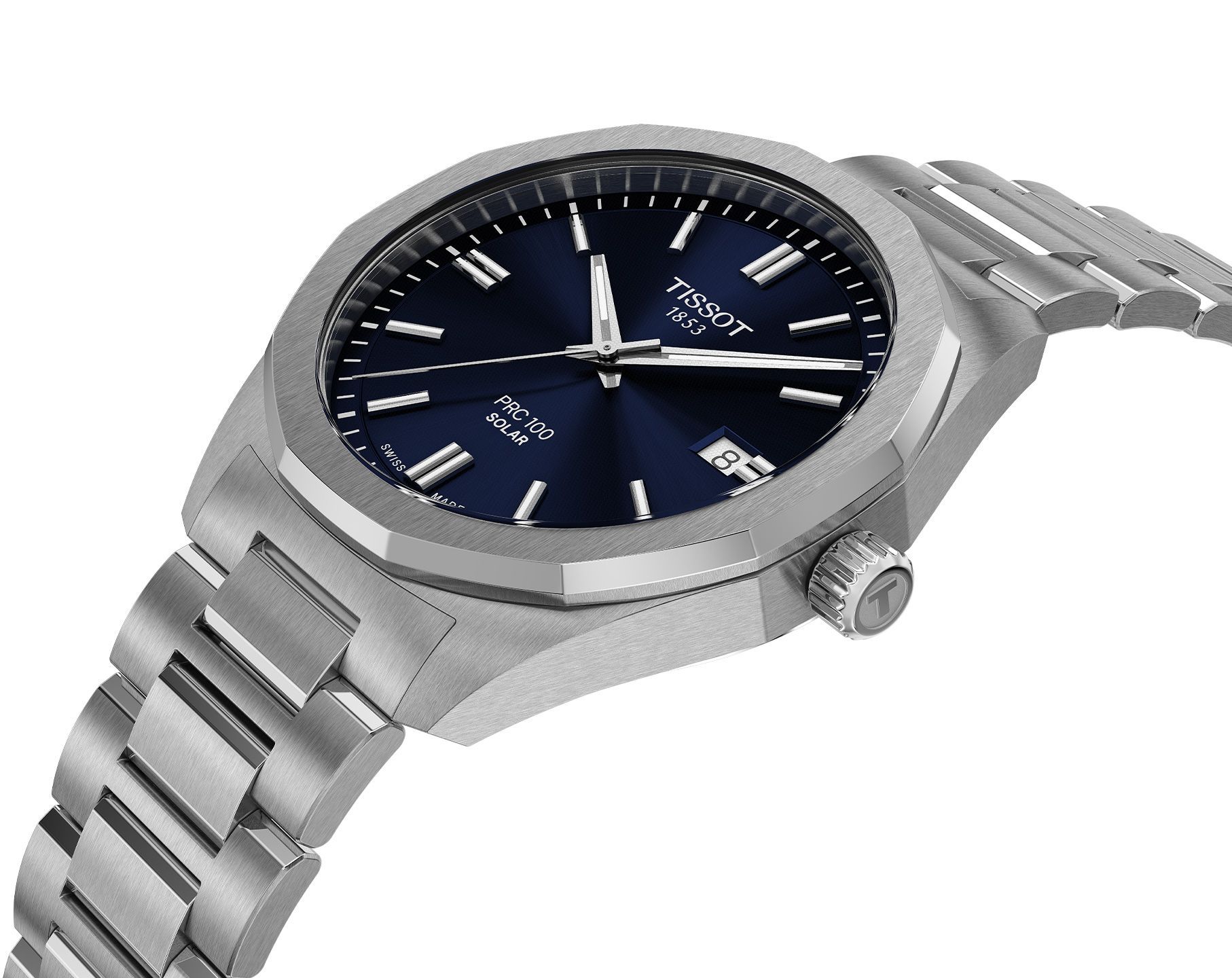 Tissot T-Classic Tissot PRC 100 Blue Dial 39 mm Solar Powered Watch For Men - 6