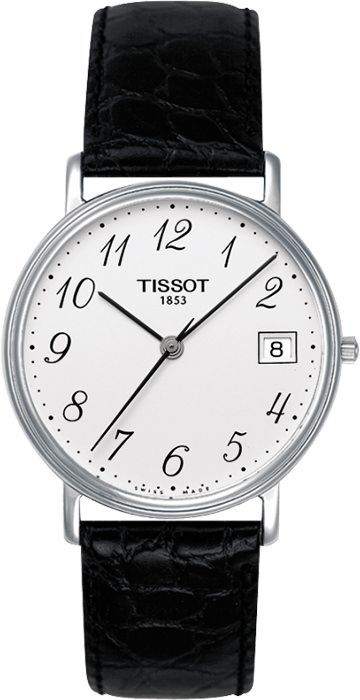 Tissot T-Classic  White Dial 34 mm Quartz Watch For Men - 1