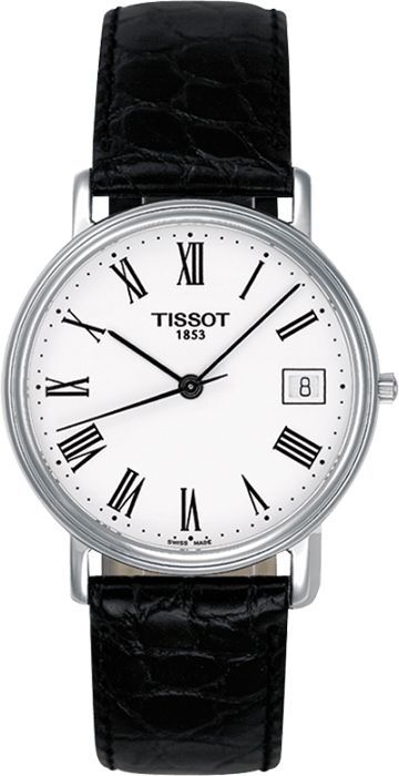 Tissot T-Classic Desire White Dial 34 mm Quartz Watch For Men - 1