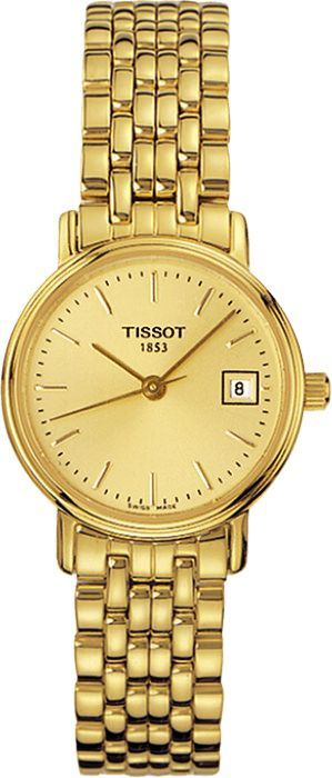 Tissot Desire Small Lady 24 mm Watch in Champagne Dial For Women - 1
