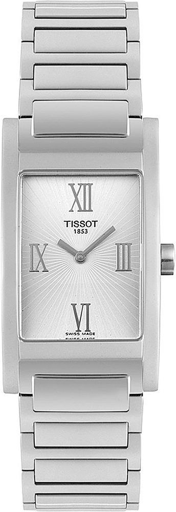 Tissot T-Lady Happy Chic Silver Dial 23 mm Quartz Watch For Women - 1