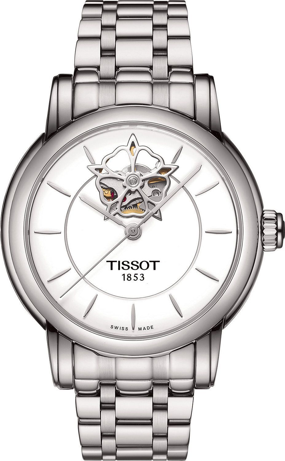 Tissot T-Lady Powermatic 80 White Dial 35 mm Automatic Watch For Women - 1