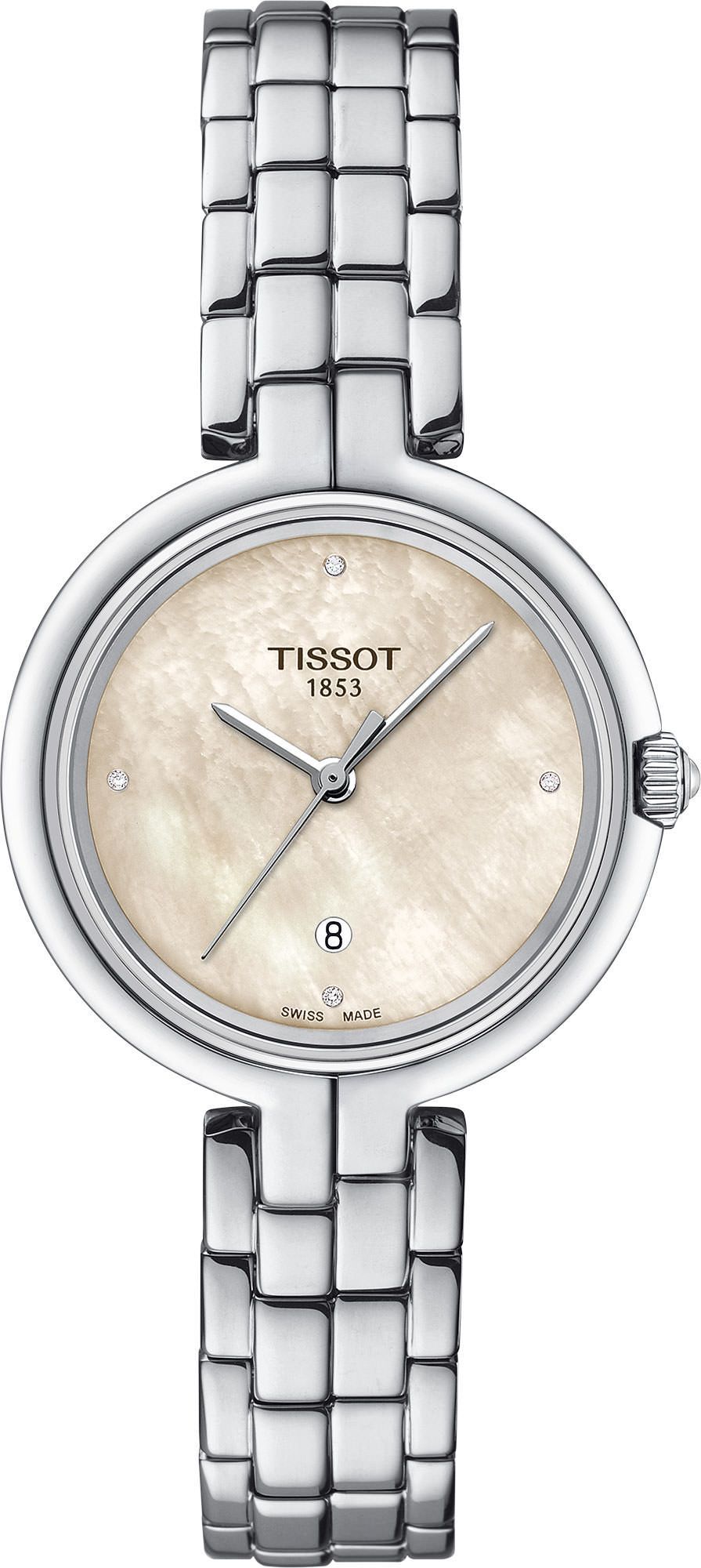 Tissot T-Lady Tissot Flamingo White MOP Dial 30 mm Quartz Watch For Women - 1