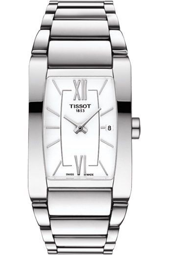 Tissot T-Lady  White Dial 24 mm Quartz Watch For Women - 1