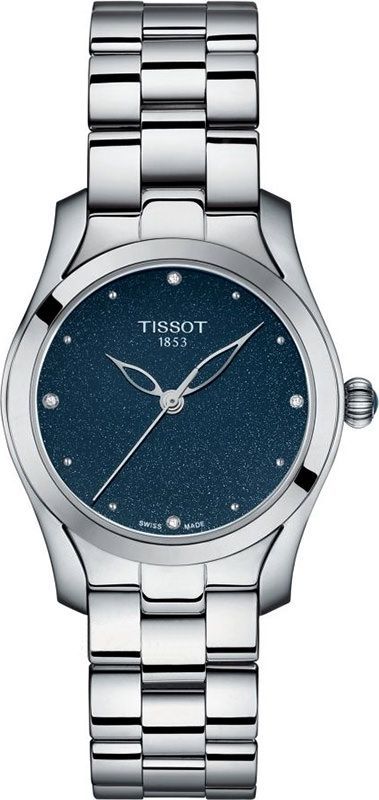 Tissot T-Lady Tissot T-Wave Blue Dial 30 mm Quartz Watch For Women - 1