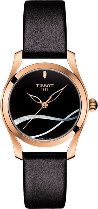 Tissot T-Lady T Wave Black Dial 30 mm Quartz Watch For Women - 1