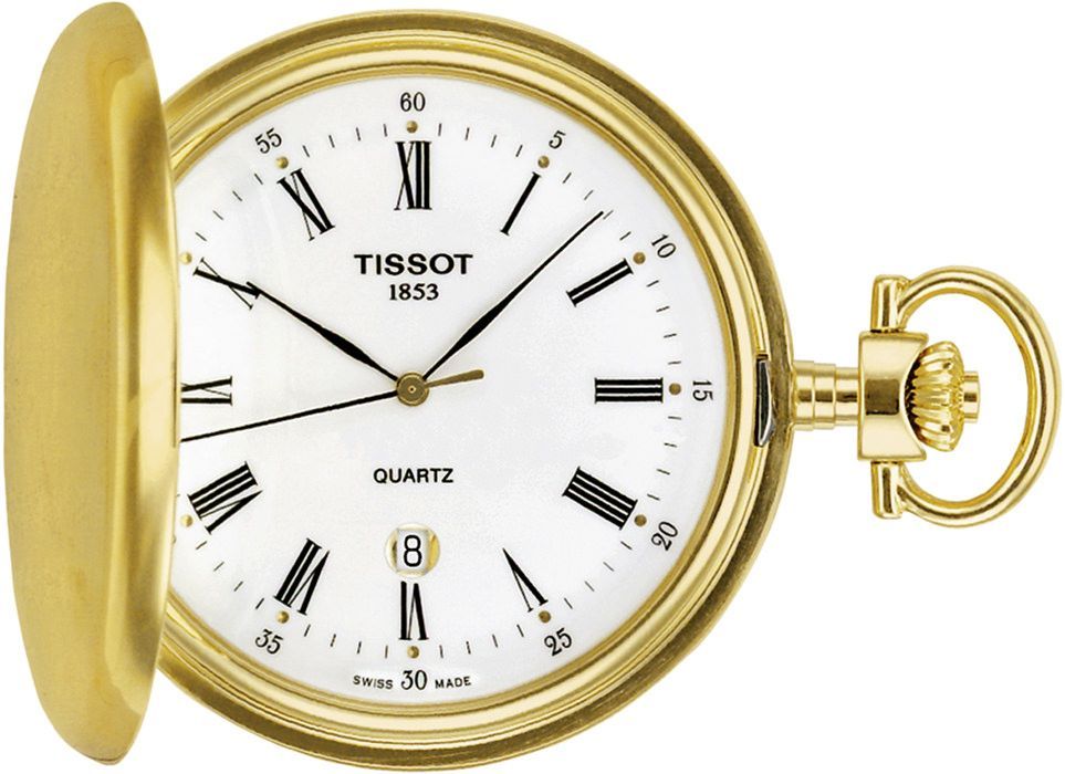 Tissot T-Pocket Savonnette Quartz White Dial 49 mm Quartz Watch For Unisex - 1