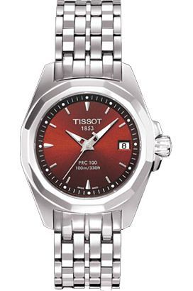 Tissot PRC 100 28 mm Watch in Brown Dial For Women - 1