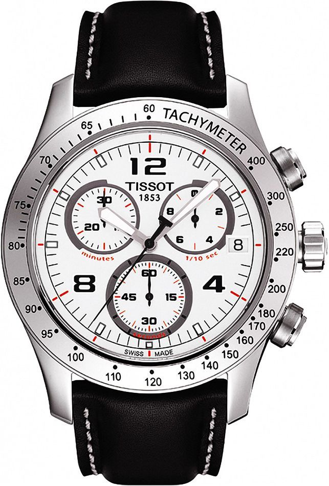 Tissot T-Sport Tissot V8 Silver Dial 43 mm Quartz Watch For Men - 1