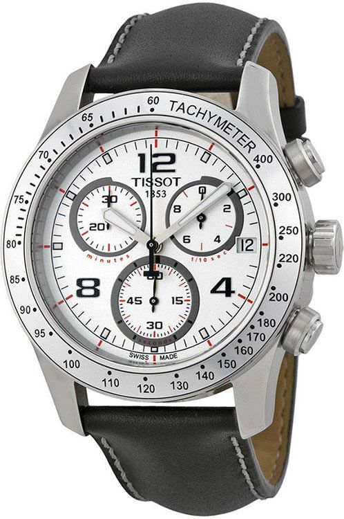 Tissot Tissot V8 43 mm Watch in Silver Dial