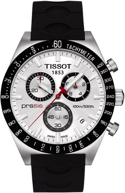 Tissot PRS 516 Quartz Chronograph 42 mm Watch in Silver Dial For Men - 1