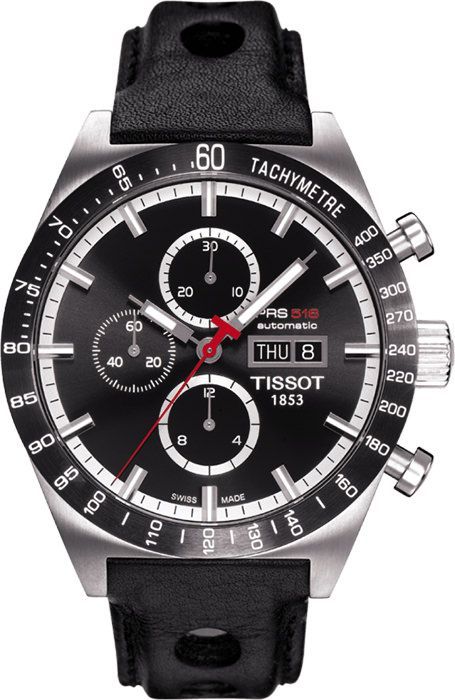 Tissot T-Sport PRS 516 Automatic Chronograph Black Dial 45 mm Automatic Watch For Men - 1