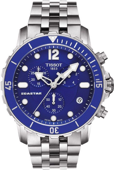 Tissot  45 mm Watch in Blue Dial For Men - 1