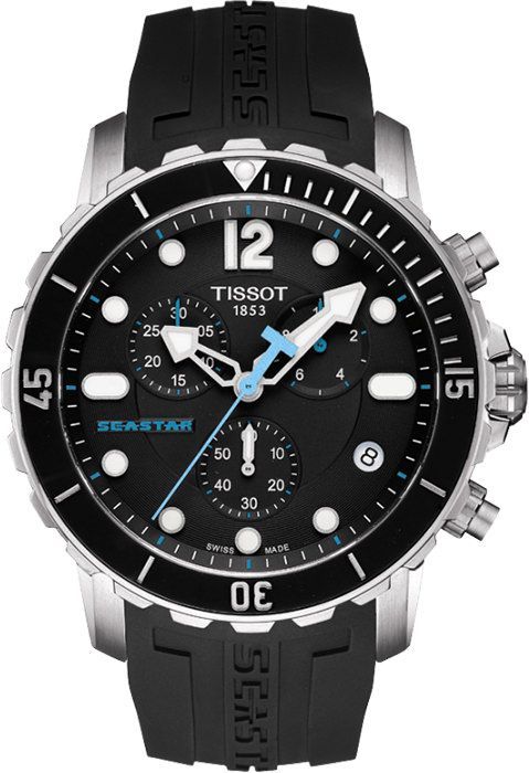 Tissot T-Sport Tissot Seastar 1000 Black Dial 45 mm Quartz Watch For Men - 1