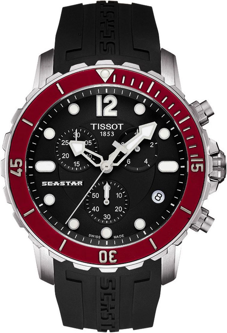 Tissot Tissot Seastar 1000 45 mm Watch in Black Dial For Men - 1