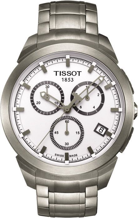 Tissot T-Classic Titanium White Dial 43 mm Quartz Watch For Men - 1