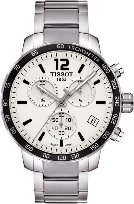 Tissot T-Sport Tissot Quickster Silver Dial 42 mm Quartz Watch For Men - 1