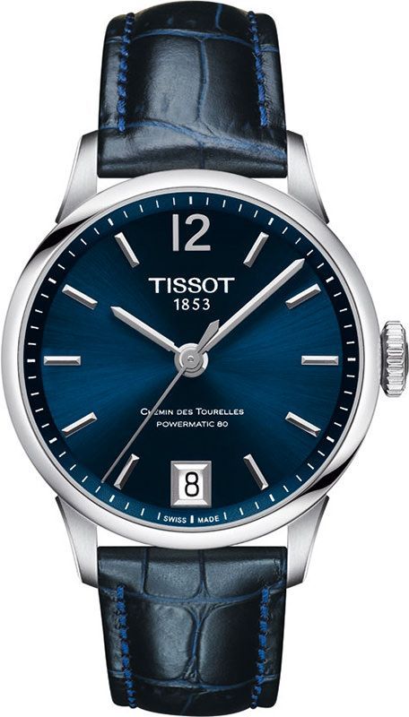 Tissot T-Classic Chemin Des Tourelles Blue Dial 32 mm Automatic Watch For Women - 1