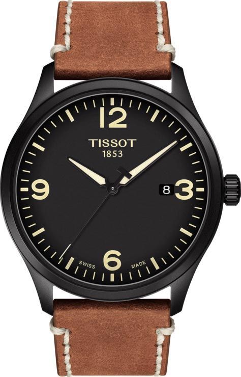 Tissot T-Classic  Black Dial 42 mm Quartz Watch For Men - 1