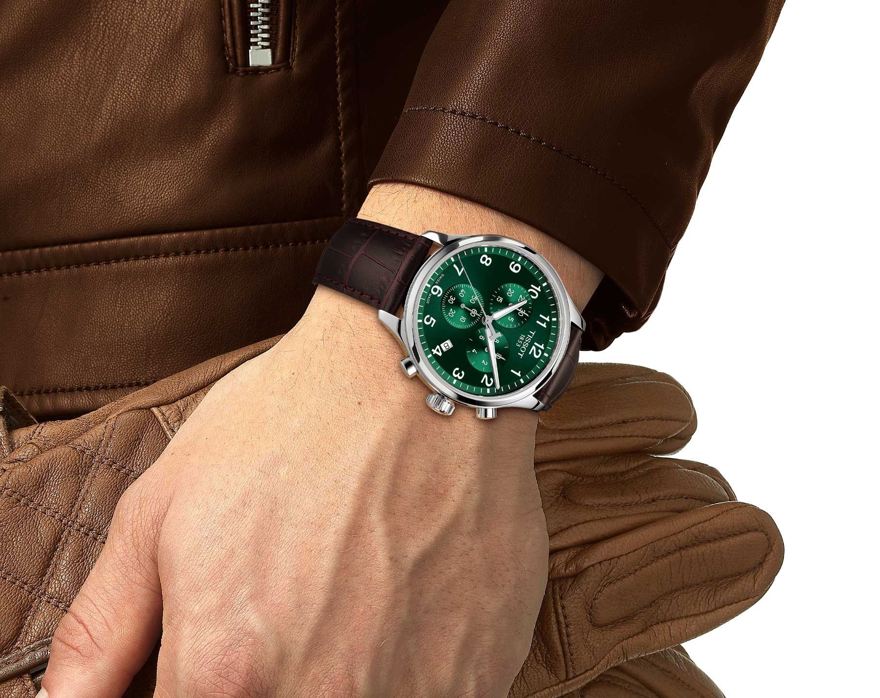 Tissot T-Sport Tissot Chrono XL Green Dial 45 mm Quartz Watch For Men - 4