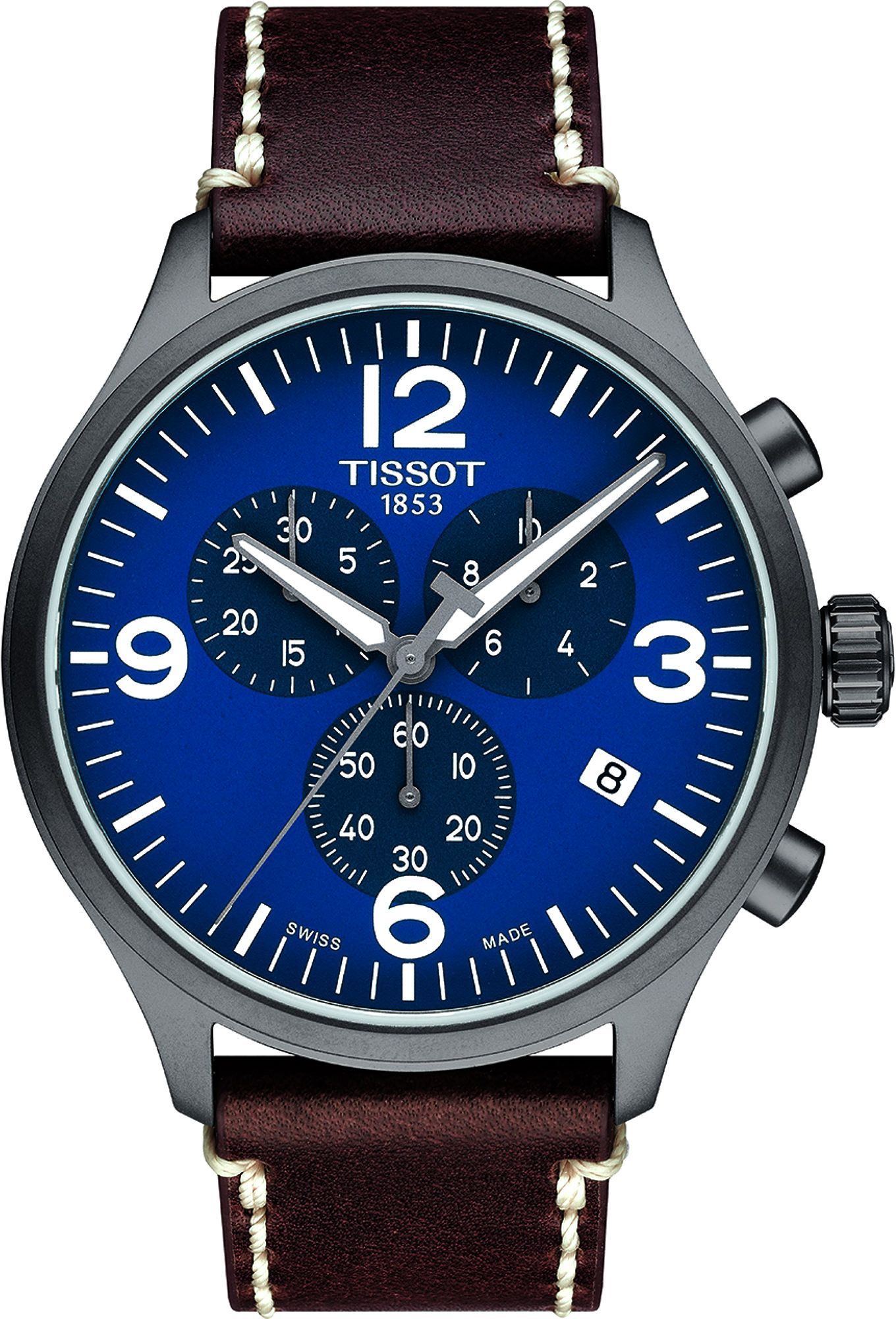 Tissot Tissot Chrono XL 45 mm Watch in Blue Dial For Men - 1