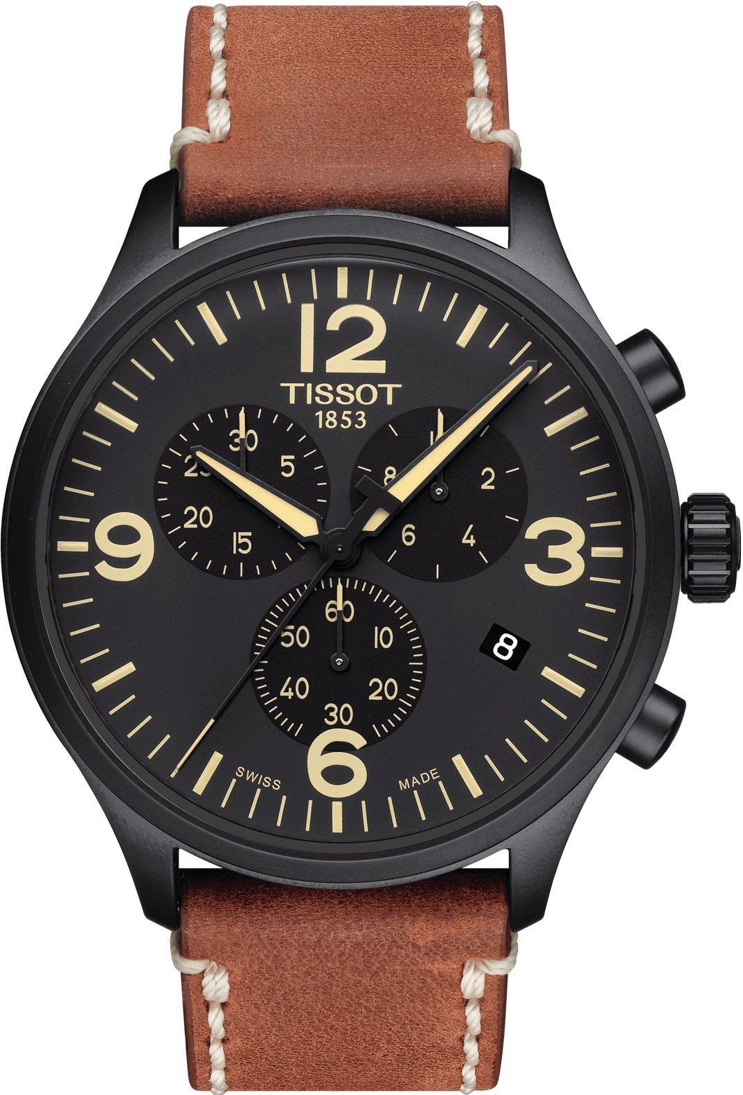 Tissot T-Sport  Black Dial 45 mm Quartz Watch For Men - 1