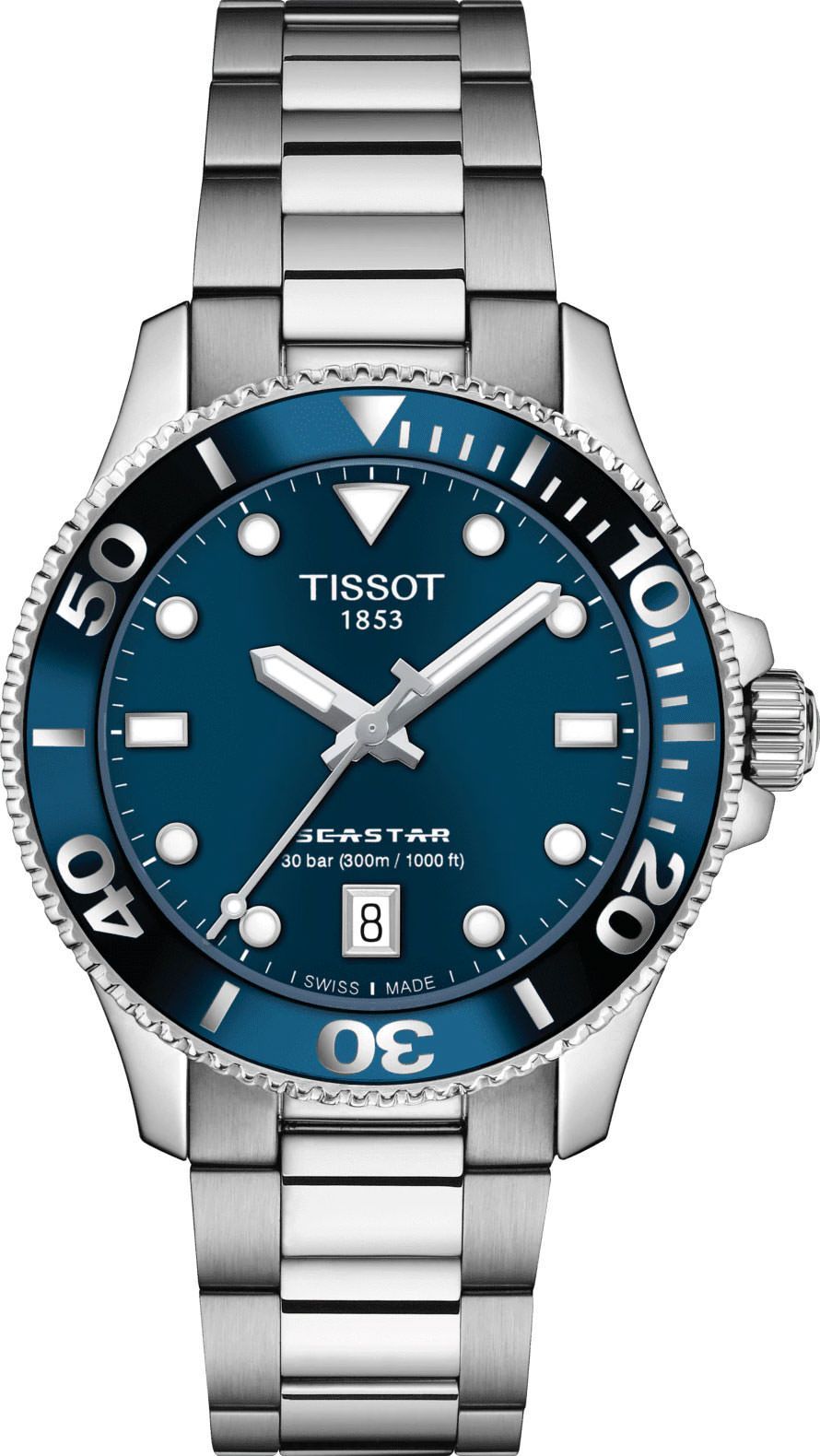 Tissot T-Sport Tissot Seastar 1000 Blue Dial 36 mm Quartz Watch For Unisex - 1