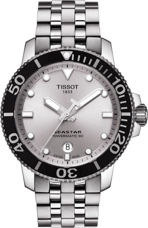 Tissot T-Sport Tissot Seastar 1000 Silver Dial 43 mm Automatic Watch For Men - 1
