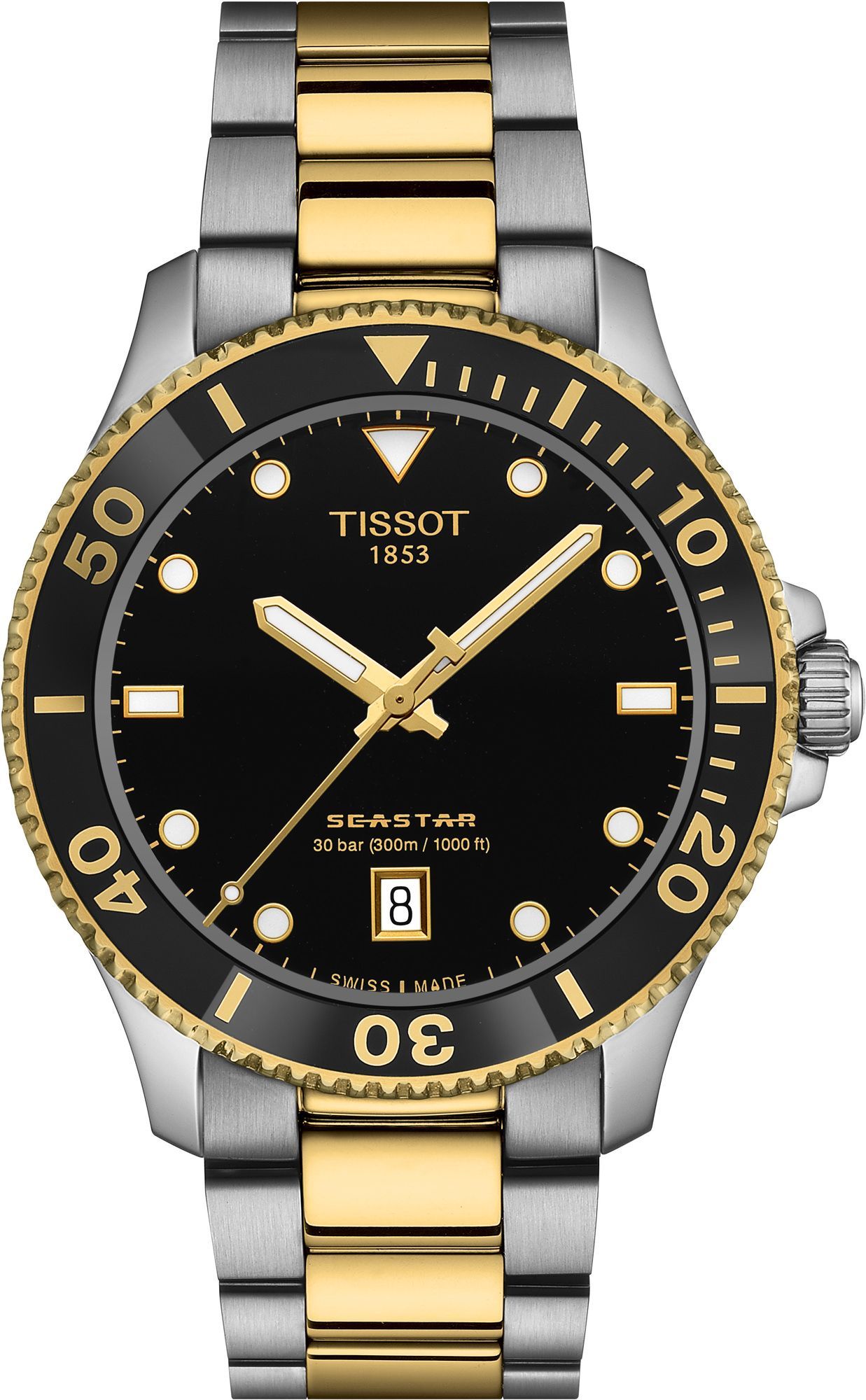 Tissot T-Sport Tissot Seastar 1000 Black Dial 40 mm Quartz Watch For Men - 1