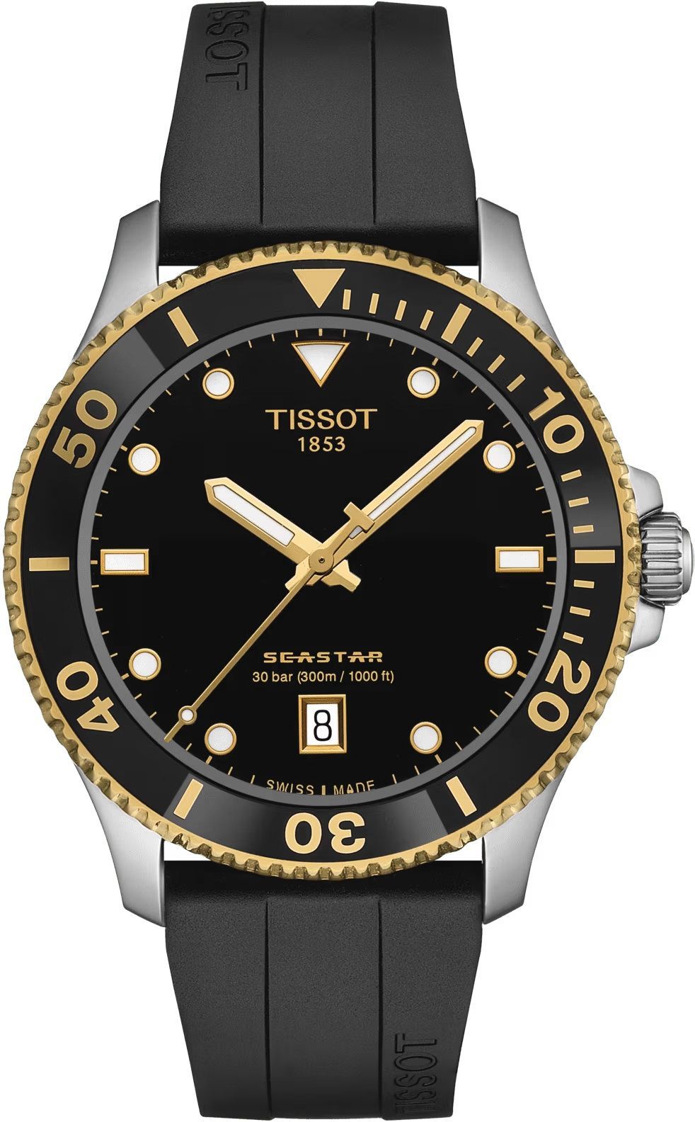 Tissot T-Sport Tissot Seastar 1000 Black Dial 40 mm Quartz Watch For Unisex - 1
