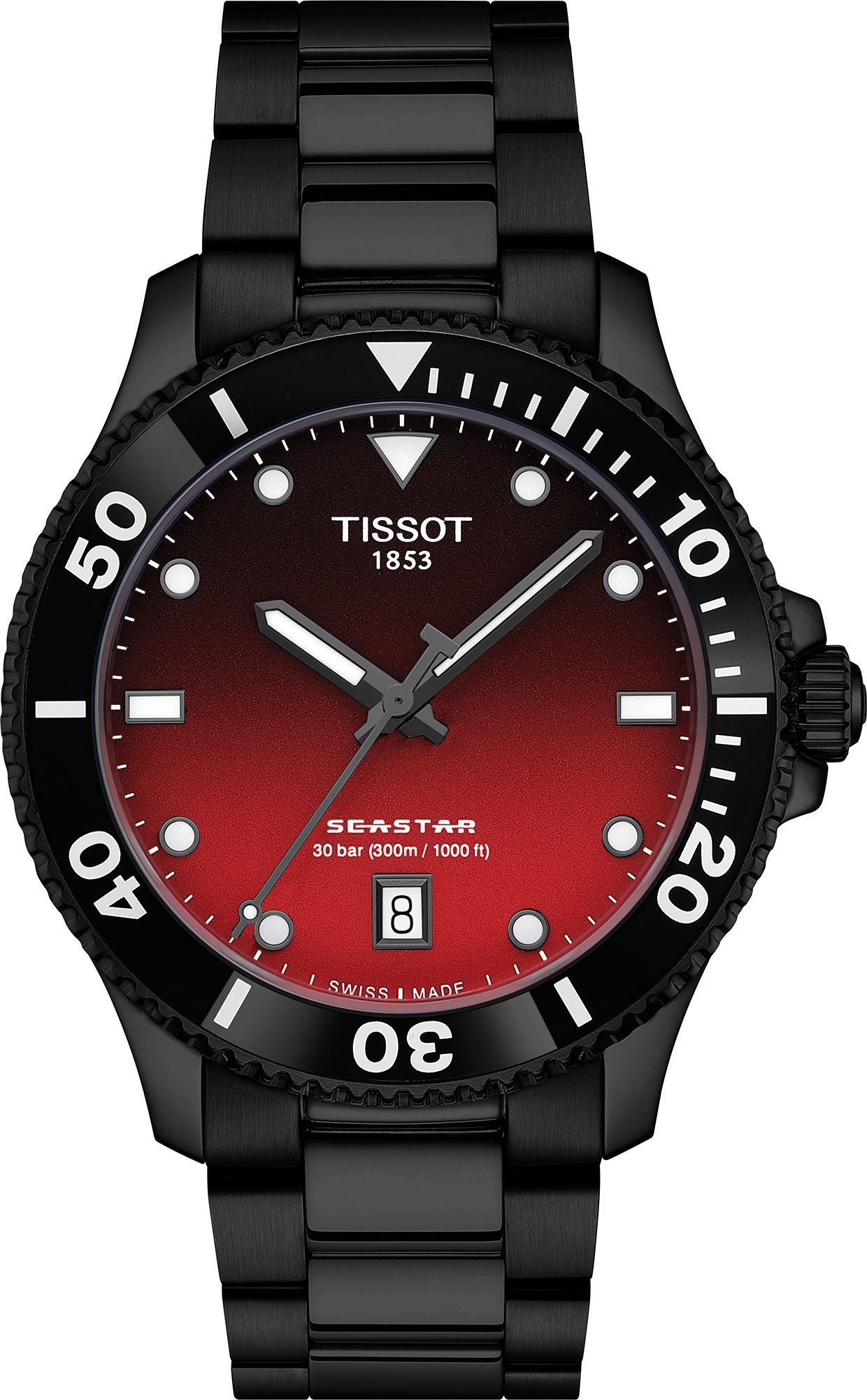 Tissot T-Sport Tissot Seastar 1000 Red Dial 40 mm Quartz Watch For Men - 1